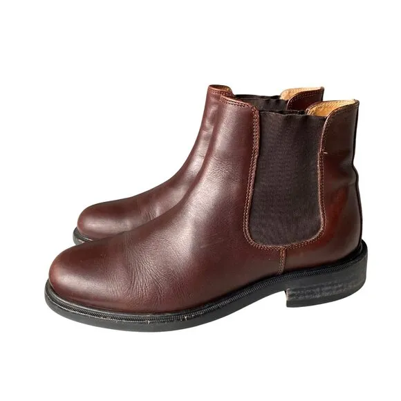 J. Crew Chelsea Boots Men's Size 7 Brown Leather Made in Italy