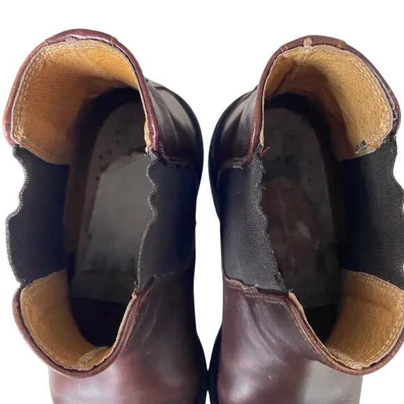 J. Crew Chelsea Boots Men's Size 7 Brown Leather Made in Italy