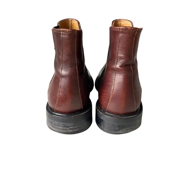 J. Crew Chelsea Boots Men's Size 7 Brown Leather Made in Italy
