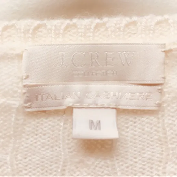 J. Crew Italian Cashmere Cable Knit Sweater