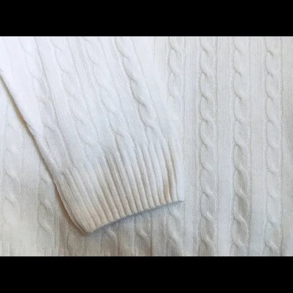 J. Crew Italian Cashmere Cable Knit Sweater