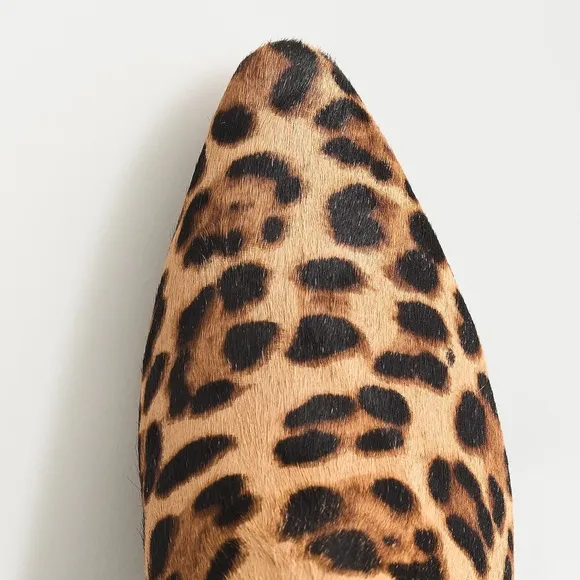 🆕{J. CREW} Leopard Calf-Hair Ankle Boots