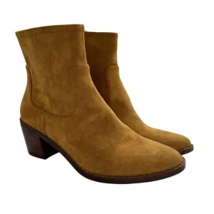 J. Crew Womens Western Golden Brandy Tan Suede Ankle Boots Size 7.5