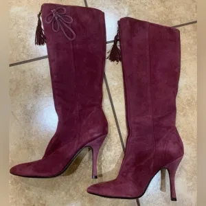 J Vincent Plum Zip Up Boots Women’s 7