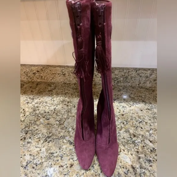 J Vincent Plum Zip Up Boots Women’s 7