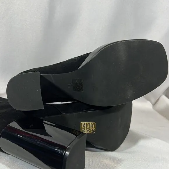 JEFFREY CAMPBELL MARY KATE ANKLE PLATFORM BOOTIES IN BLACK NEW SIZE 10