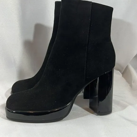 JEFFREY CAMPBELL MARY KATE ANKLE PLATFORM BOOTIES IN BLACK NEW SIZE 10