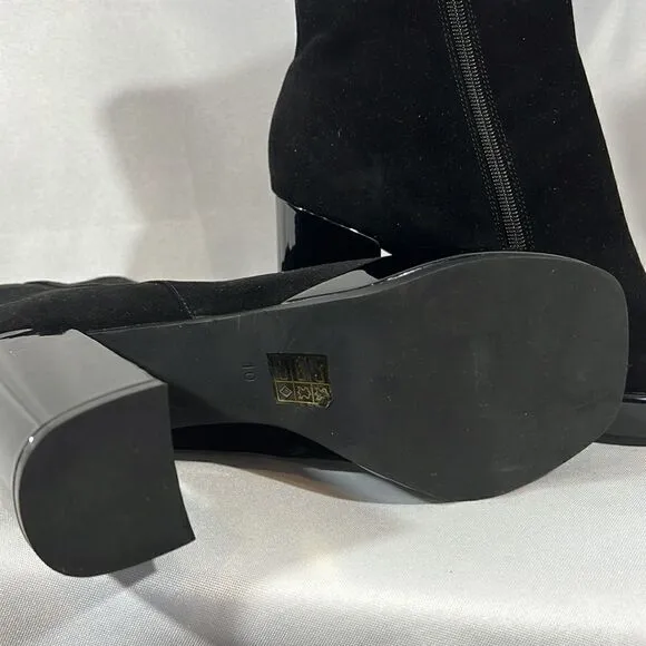 JEFFREY CAMPBELL MARY KATE ANKLE PLATFORM BOOTIES IN BLACK NEW SIZE 10