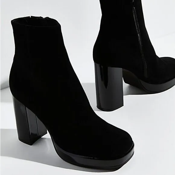 JEFFREY CAMPBELL MARY KATE ANKLE PLATFORM BOOTIES IN BLACK NEW SIZE 10