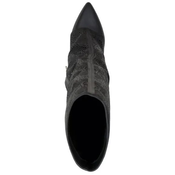 JESSICA SIMPSON Women's Brykia Cuffed Pointed ToeLace Cut, Black Size 9.5M