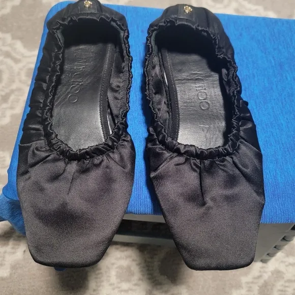 JIMMY CHOO #38 Black Women's Shoes
