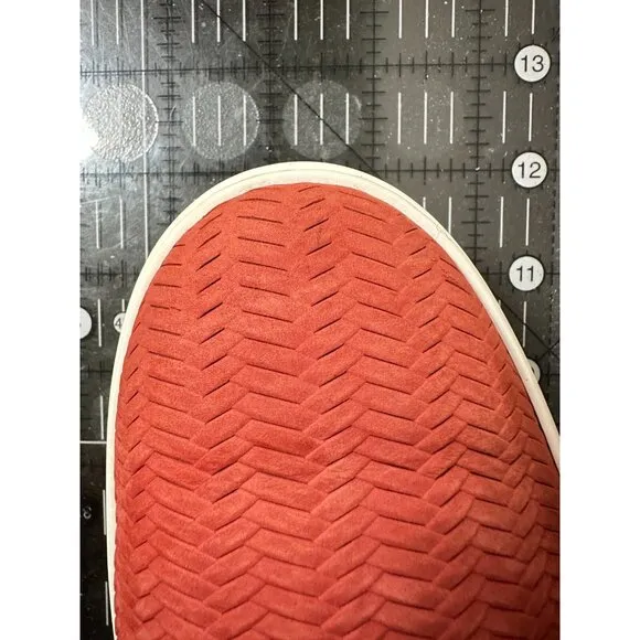 Jimmy Choo Men Size EU 43 US 10 Red Leather White Sole Slip On Casual Shoes