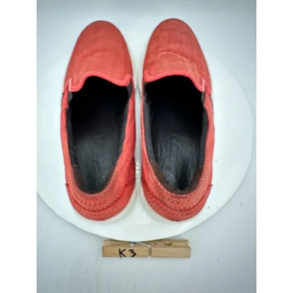 Jimmy Choo Men Size EU 43 US 10 Red Leather White Sole Slip On Casual Shoes