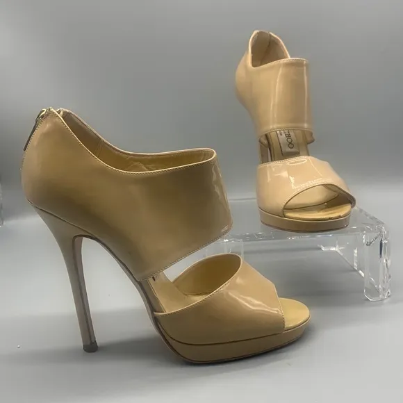 JIMMY CHOO Private Patent Leather Sandals Size 36.5 (6 US)