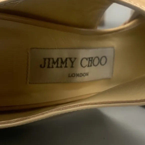 JIMMY CHOO Private Patent Leather Sandals Size 36.5 (6 US)