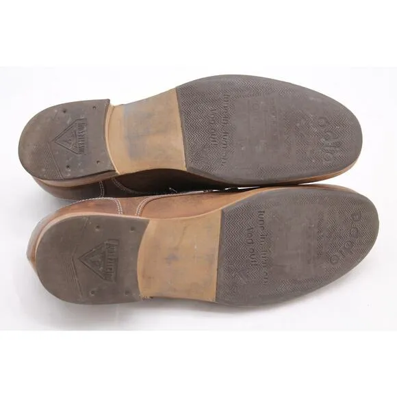 John Fluevog Men's Oxford Size 11 CBC Radio Brown Leather Artisan Dress Shoe