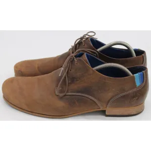 John Fluevog Men's Oxford Size 11 CBC Radio Brown Leather Artisan Dress Shoe