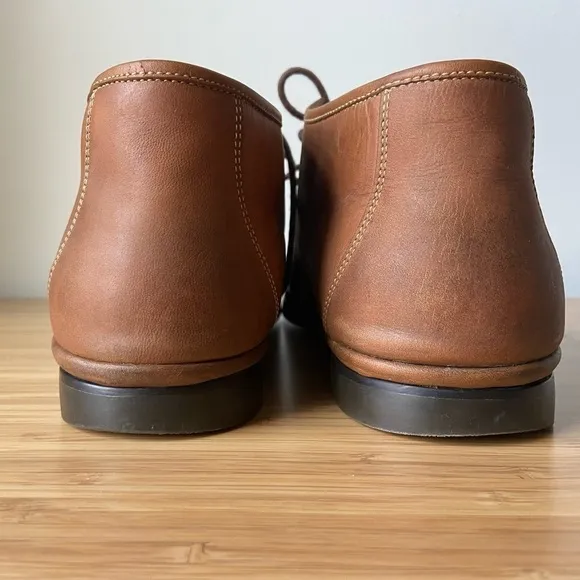 John Varvatos Leather Brown Chukka Lace Up Boots Professional Formal Comfy Shoes