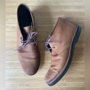 John Varvatos Leather Brown Chukka Lace Up Boots Professional Formal Comfy Shoes