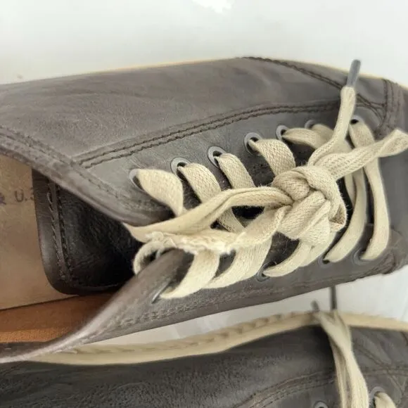 John Varvatos Leather Gray Men's Casual Sneakers Shoes Size 10 M Lace Up Shoes