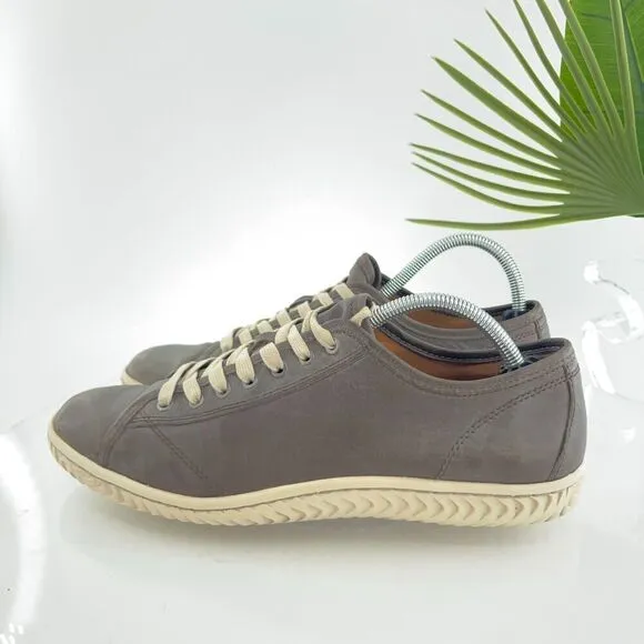 John Varvatos Leather Gray Men's Casual Sneakers Shoes Size 10 M Lace Up Shoes