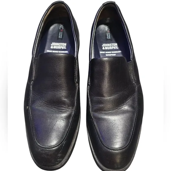 JOHNSTON &amp; MURPHY black dress shoes 9.5