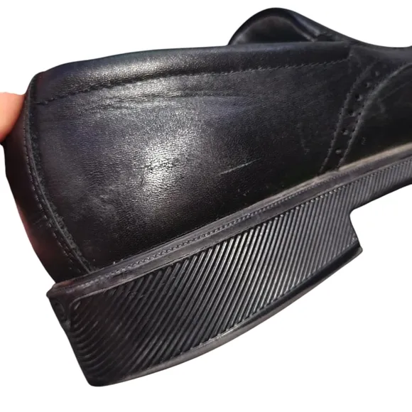 JOHNSTON &amp; MURPHY black dress shoes 9.5