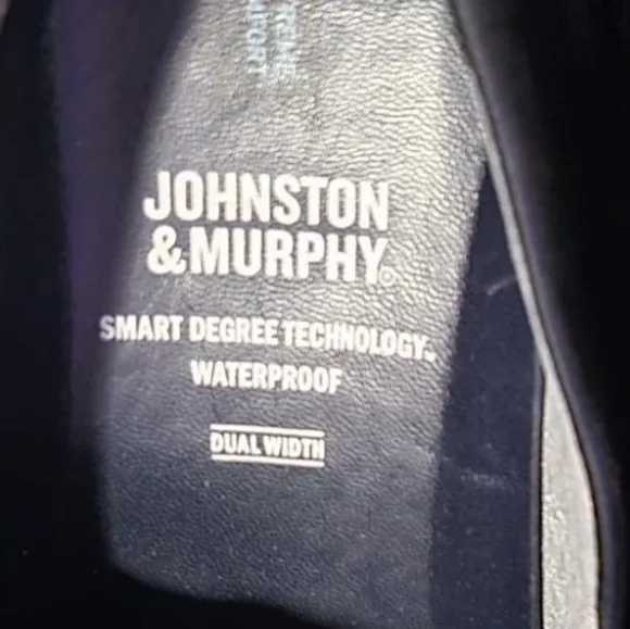 JOHNSTON &amp; MURPHY black dress shoes 9.5