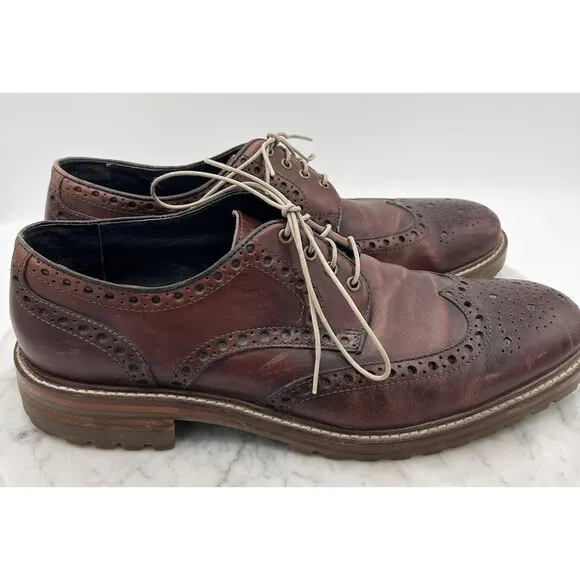Johnston &amp; Murphy J&amp;M 1850 Wingtips Men's Size 9.5 Shoes 20-4364 Lug Soles
