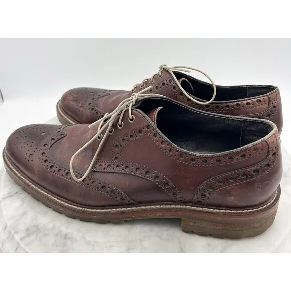 Johnston &amp; Murphy J&amp;M 1850 Wingtips Men's Size 9.5 Shoes 20-4364 Lug Soles