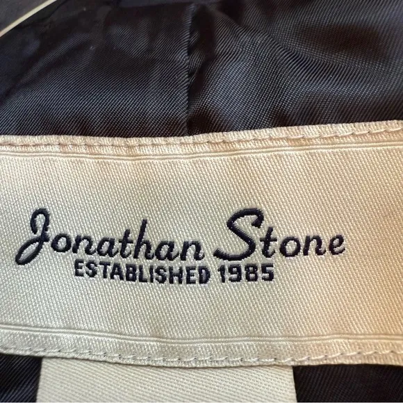 Jonathan Stone Black Fit and Flare Trench Coat Large NO BELT CORPCORE