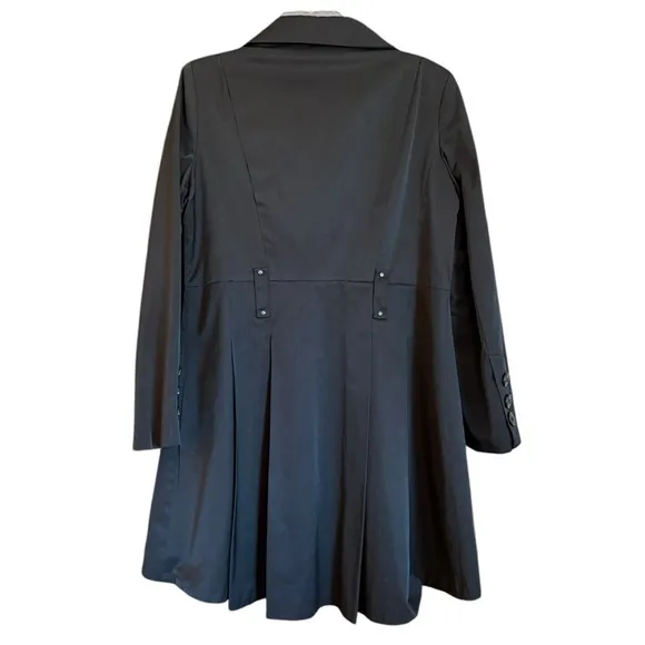 Jonathan Stone Black Fit and Flare Trench Coat Women's Size Large