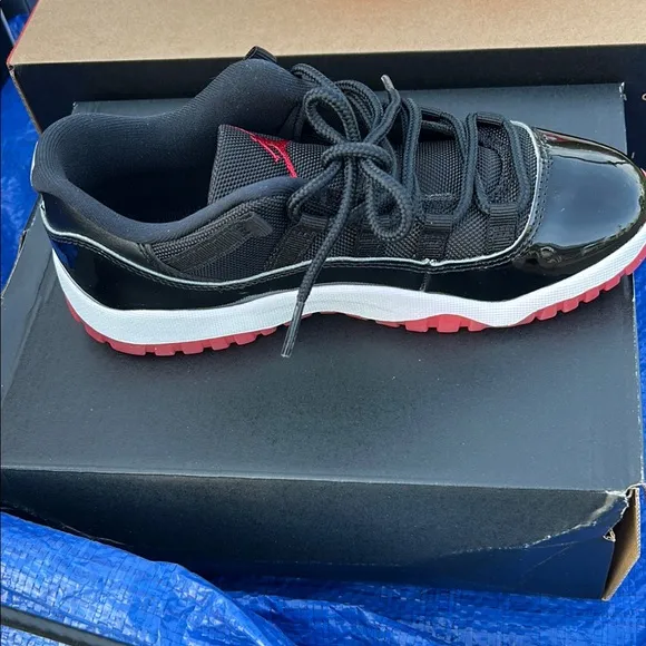 Jordan 11 Retro Low PS Black and Red Shoes