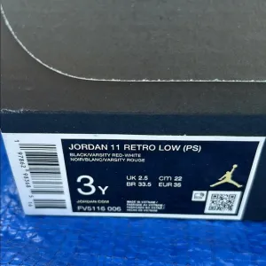 Jordan 11 Retro Low PS Black and Red Shoes
