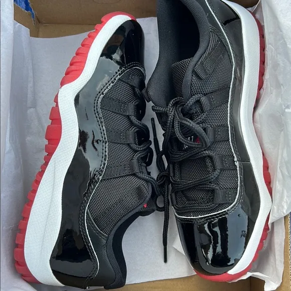 Jordan 11 Retro Low PS Black and Red Shoes