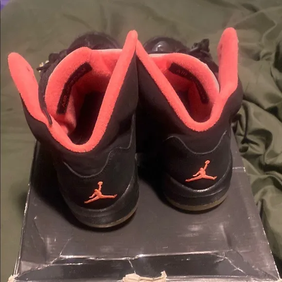 Jordan Black and Red Sneakers with Iconic Design