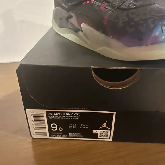 Jordan Zion 3 toddler sneakers 9c