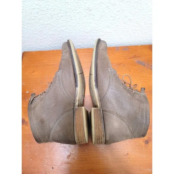 Josef Seibel Brown Leather Lace-Up Soft Ankle Boots With Stacked Heel Size 41
