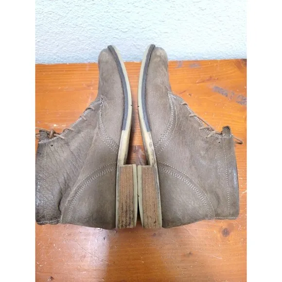 Josef Seibel Brown Leather Lace-Up Soft Ankle Boots With Stacked Heel Size 41