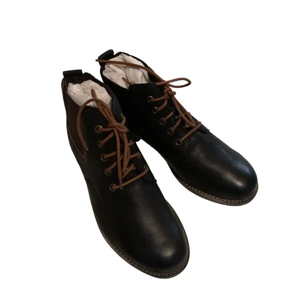 Josef Seibel Women's Ankle Boots Lace-up Sienna 83 Black Leather Size 6.5 Grunge