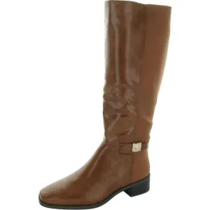 Journee Collection Womens Londyn Brown Faux Leather Knee-High Boots Shoes New