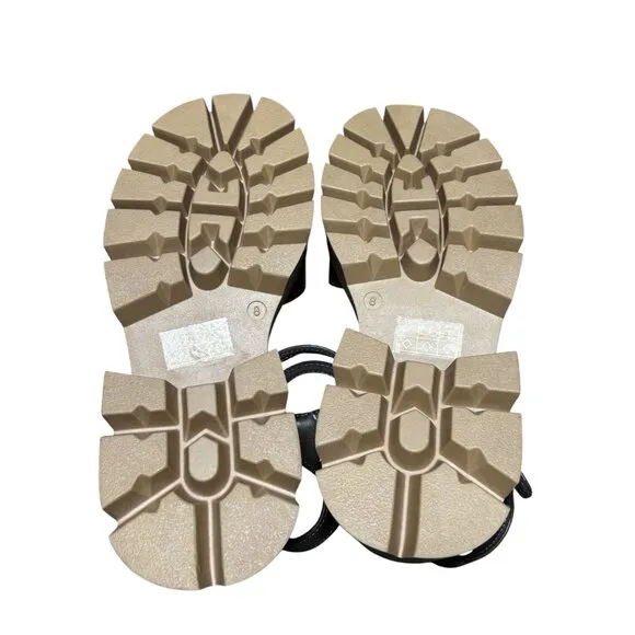 Journee Womens Chunky Platform Sandals With Adjustable Strap &amp; Lug Sole Size 8