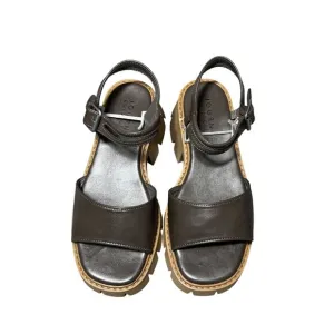 Journee Womens Chunky Platform Sandals With Adjustable Strap &amp; Lug Sole Size 8