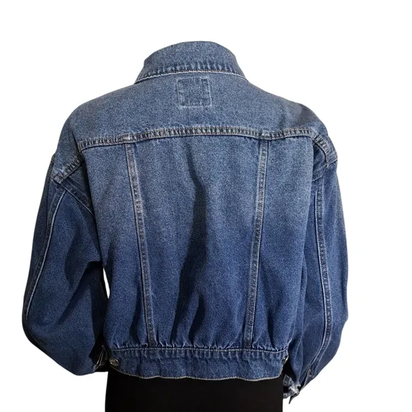 Juicy‎ by Juicy Couture Women's Juniors Blue Jean Jacket Distressed Size XL