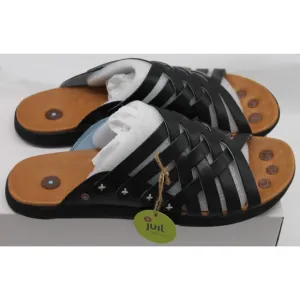 Juil sandals black leather Kilimanjaro earthing grounding slide EU 45 mens US 12