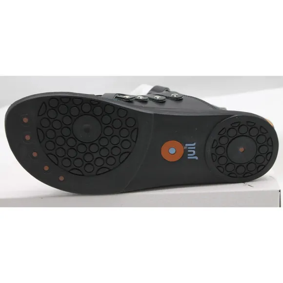 Juil sandals black leather Kilimanjaro earthing grounding slide EU 45 mens US 12