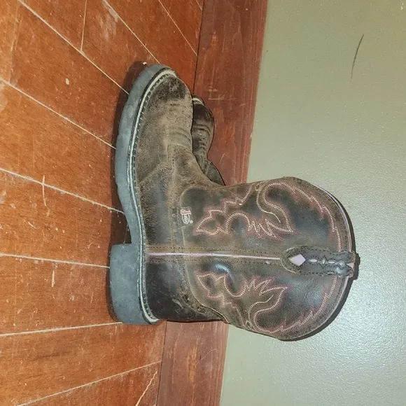 Justin Boots Brown Heeled Boots