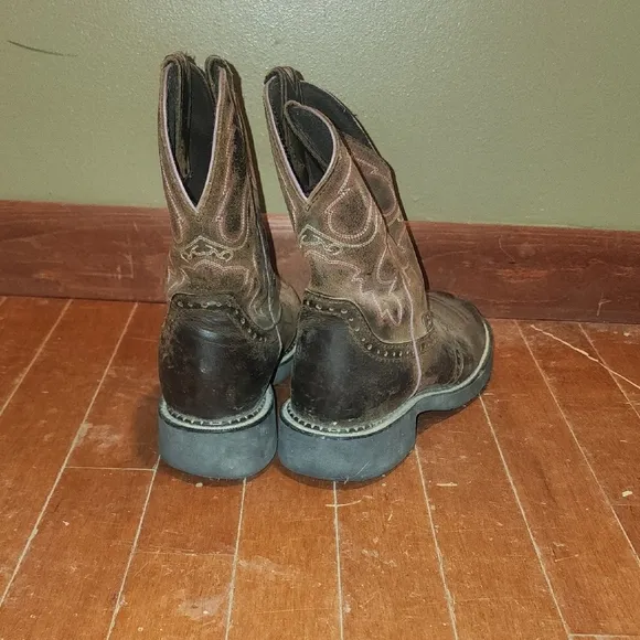 Justin Boots Brown Heeled Boots