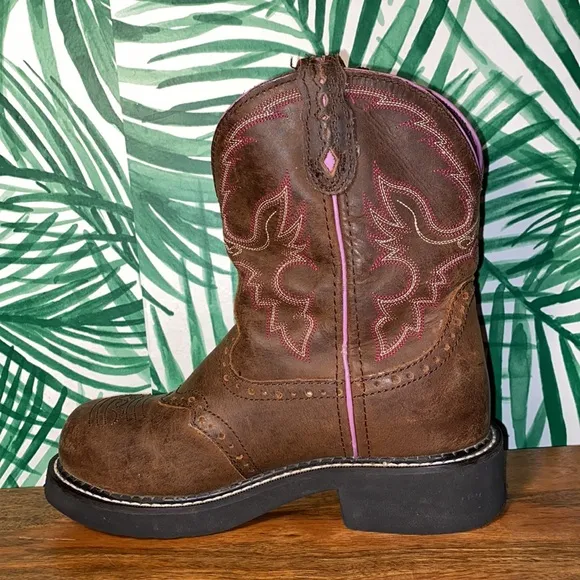 Justin Gypsy Steel Toe EH Western Work Boots Brown Leather Women’s 6.5 B