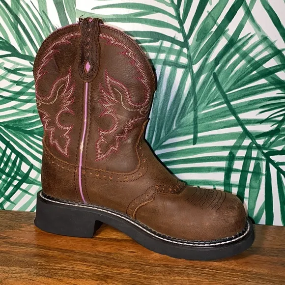 Justin Gypsy Steel Toe EH Western Work Boots Brown Leather Women’s 6.5 B